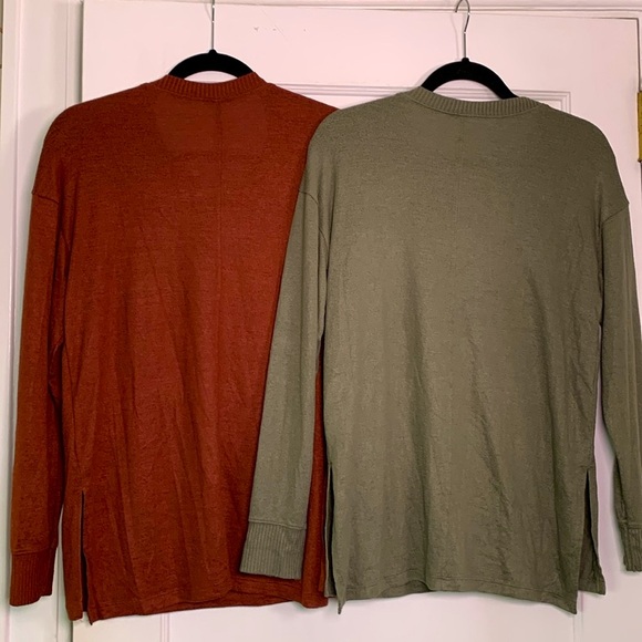 2 Abercrombie Fitch Comfy Top Shirt Soft Cozy Loungewear Jersey Knit Loose Fit - Picture 8 of 10